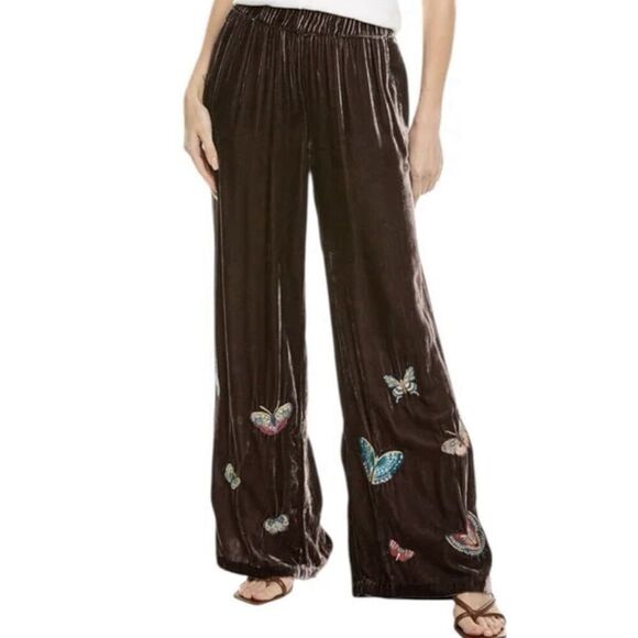 Johnny Was Seamed Wide Leg Silk-Blend Pant Women's XXL NWT $365